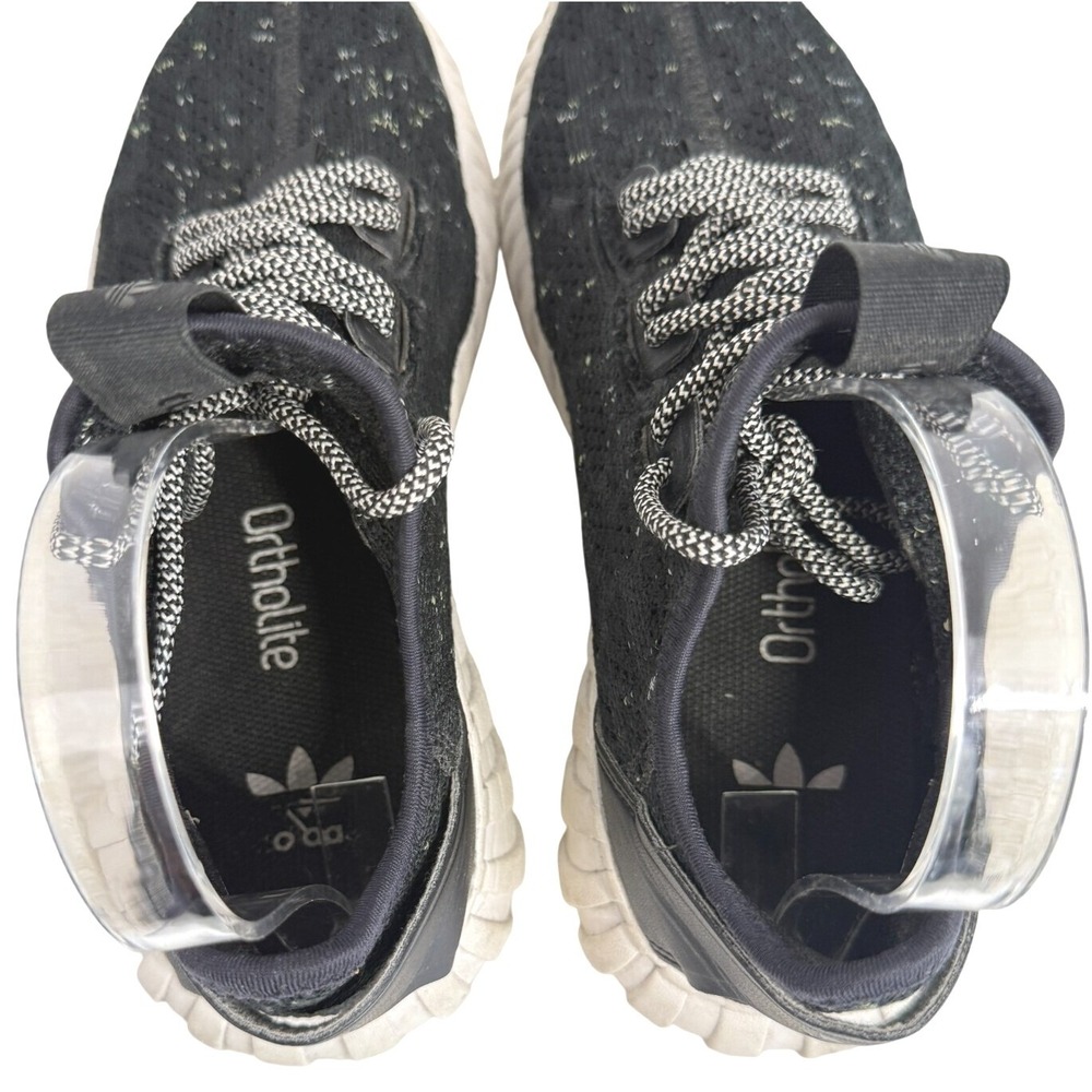 Adidas Tubular Primeknit Black White Running Shoes Sneakers Mens 6.5 Womens 8 - Picture 8 of 12